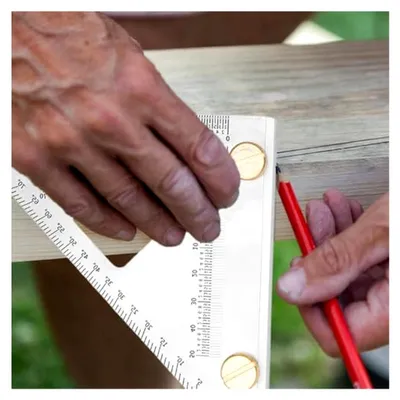 Produktbild von Gehrungsdreieckslineal aus Edelstahl für die Holzbearbeitung