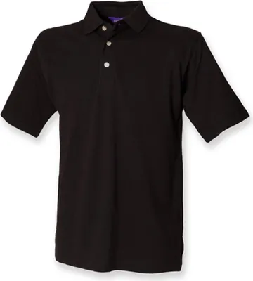 Produktbild von Henbury H100 | Herren Classic Baumwolle Piqué Polo Shirt - Farbe: Black - Größe: S