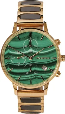Produktbild von Holzkern Damenuhr Chronograph Jolly Malachit/Keramik