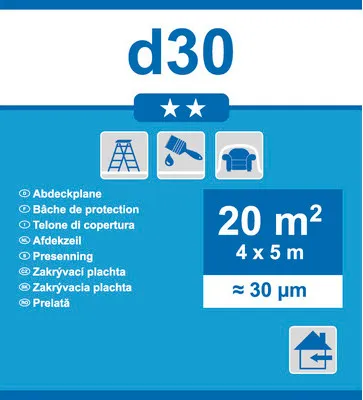 Produktbild von JUFOL Malerplane Stark 4x5 m LDPE transparent robust für Maler & Tapezierer