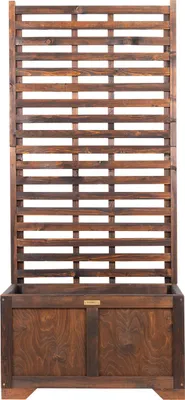 Immagine prodotto di Greenspot Fioriera vintage con paravento 80x42x180cm Palissandro marrone scuro