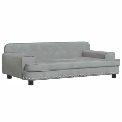 Immagine prodotto di vidaXL Divano per bambini Grigio chiaro 90x53x30 cm Velluto