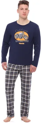 Image de Pyjama pour homme Timone TI30-115 (à carreaux bleu marine 1, XXL)
