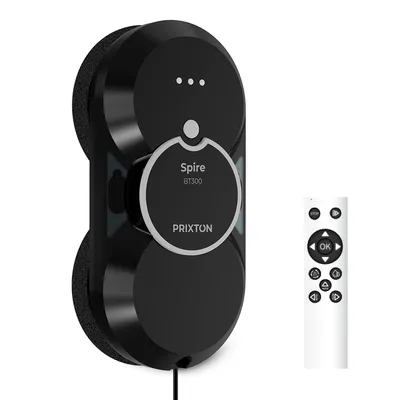 Produktbild von PRIXTON Fensterputzroboter BT300 - Automatisch & Handmodus, Fensterreinigungsroboter mit 2800 Pa, 2 Sprühmodi, Fernbedienung, Pads