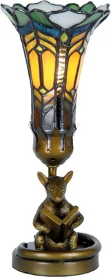 Immagine prodotto di LumiLamp 5LL-9299 Lampada da tavolo Tiffany multicolore 11 cm x 26 cm