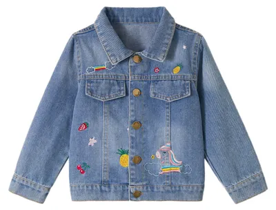 Productafbeelding van Denim Jacket voor Meisjes - Lange Mouwen - Blauw met Sequins