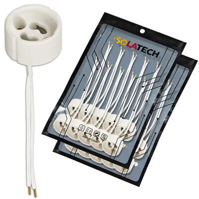 Produktbild von ISOLATECH 20x GU10 Keramikfassung mit Aderendhülsen max.250V/2A – 20 Stk.