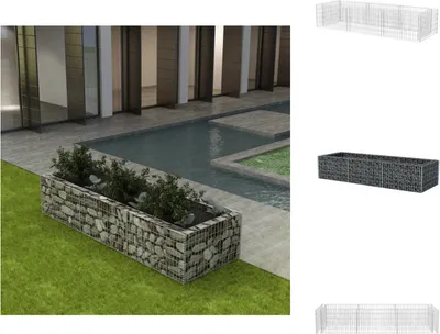 Obrázok produktu pre vidaXL Gabionový vyvýšený záhon z ocele 270 × 90 × 50 cm - Kvetináče a sadenice