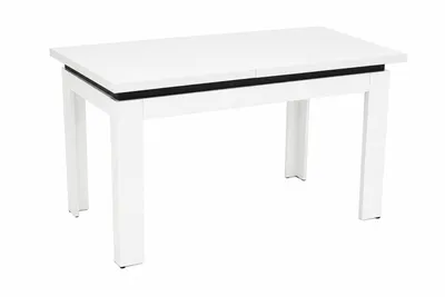 Zdjęcie produktu dla INSPIRO C-6 – stół rozkładany biały/czarny, 120–160 × 80 cm, Obraz wygenerowany przez AI