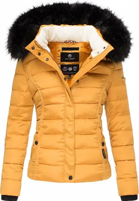 Produktbild von Navahoo Damen Winter Stepp Jacke Parka Mantel Winterjacke warm gefüttert Miamor Gelb Gr. 42 - XL