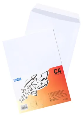 Imagen del producto de Sobres blancos, tamaño C4, 32,4 x 22,9 cm, paquete de 50 unidades, marca Bantex