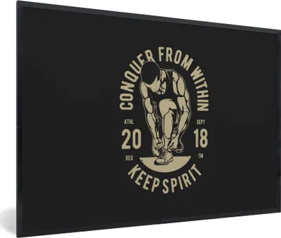 Produktbild von MuchoWow® MuchoWow® Gerahmtes Poster Sport - Zitate - Jahrgang 30x20 cm - Poster mit zchwarzem Bilderrahmen - Kunstdruck - Bild-Poster