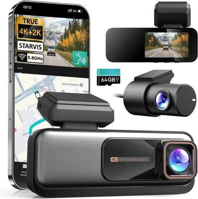 Obrázok produktu pre Autokamera s nočným videním – duálna palubná kamera – širokouhlý objektív – Full HD – snímač pohybu – režim parkovania