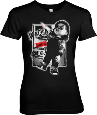 Produktbild von Chucky - Let's Be Friends Girly Tee - Black - Small