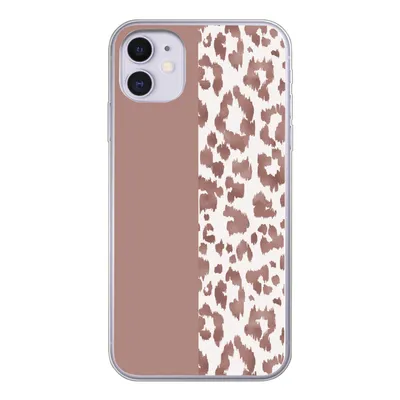Produktbild von MuchoWow® Handyhülle Schutzhülle Hülle für iPhone 11 Tiermuster - Rosa - Tiere Silikon Softcase Handy Hülle - Handytasche