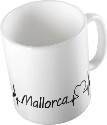 Produktbild von Huuraa Kaffeetasse Mallorca Geschenk Tasse Weiß 330ml Mallorca Präsent