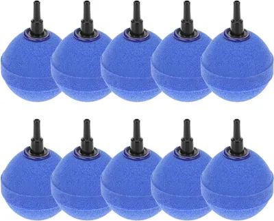 Produktbild von Aquarium-Luftsteine – Set mit 10 Stück – 5 cm – blau – Sprudelsteine für Aquarium und Teich