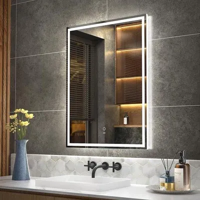 Productafbeelding van LED Badkamerspiegel 60 x 80 cm met Dimbare Verlichting en Anti-condens Functie
