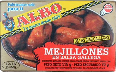 Immagine prodotto di Span. Cozze a mucchio in salsa galiziana, 115 g