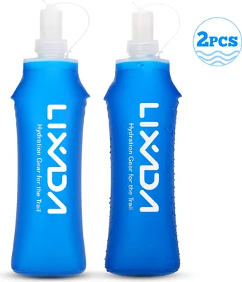 Zdjęcie produktu dla Lixada 500 ml butelka na wodę do użytku na świeżym powietrzu – miękka, składana butelka bez BPA, idealna do biegania, wędrówek i jazdy na rowerze, 1 szt. / 2 szt.