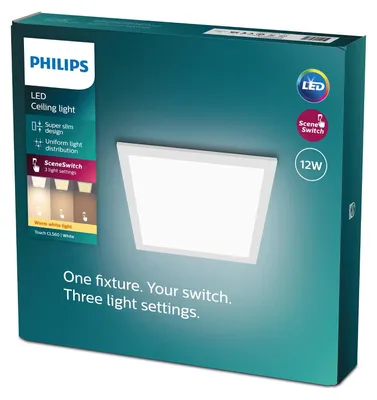 Obrázek produktu pro Philips Funkční Stropní svítidlo Panel Ceiling, 12 W, čtvercové, LED, IP20, Bílá