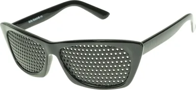 Produktbild von Rasterbrille 415-FSG, schwarzer Rahmen - ganzflächiger Raster