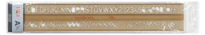 Produktbild von Schablone - Schriftschablone 10,0 mm - Transparent Rauchfarbig