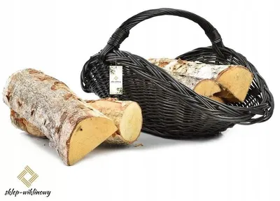 Produktbild von Sklep Wiklinowy Korb für Kaminholz 56 cm Geflochten