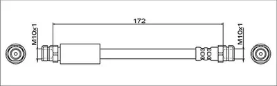 Produktbild von METZGER 4112029 Bremsschlauch Hinten Links Hinten Rechts für VW POLO (AW1, BZ1) T-Cross (C11) für SEAT Arona (KJ7) für SKODA Kamiq (NW4)