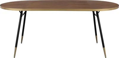 Produktbild von Housecraft Living Denise Esstisch Oval 180x90 cm Holz Braun/ Gold