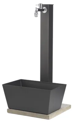 Produktbild von Fontana da esterno con vaschetta rettangolare Belfer antracite