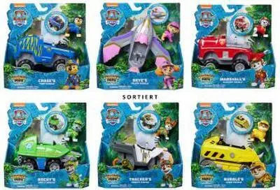 Produktbild von Paw Patrol Jungle Pups Deluxe Fahrzeug sortiert.