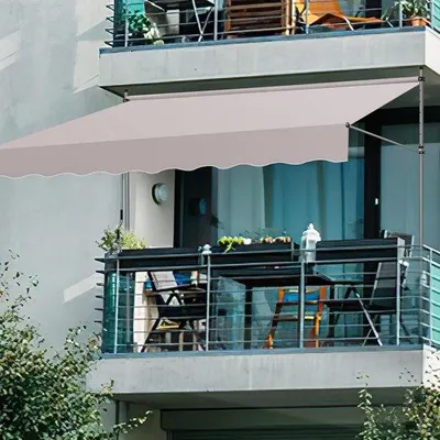 Produktbild von Famanu Balkonmarkise 150 cm - UV-beständige Sonnenbeschattung für Balkon und Terrasse