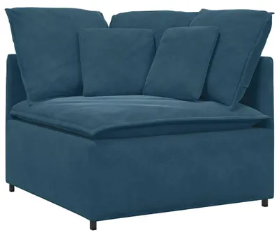 Produktbild von vidaXL Modulares Sofa Eckmodul mit Kissen Blau 100 cm