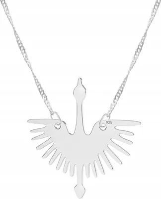 Produktbild von Silberne Halskette mit Kranich-Motiv, 925er Silber