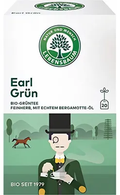 Obrázok produktu pre Zelený čaj Earl Grey v(20 x 15 g) - LEBENSBAUM