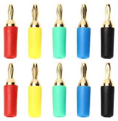Produktbild von 2,5-mm-Bananenstecker, vergoldetes Messing-Lötstecker-Sortiment für Lautsprecherkabel