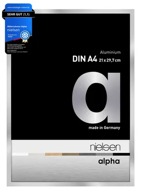 Produktbild von nielsen Aluminium Bilderrahmen Alpha, 21x29,7 cm (A4), Silber