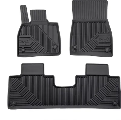 Image de Tapis de Sol de Voiture No.77 pour Mercedes-Benz EQS SUV 2022-2025 TPE Noir 3Pcs