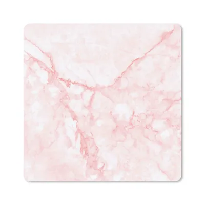 Produktbild von MuchoWow® Mauspad Mousepad Marmor - Weiß - Rosa - Chic 20x20 cm - Mousepads - Maus Mat - Pad - Mausunterlage - Desk Mat - Bureauartikeln