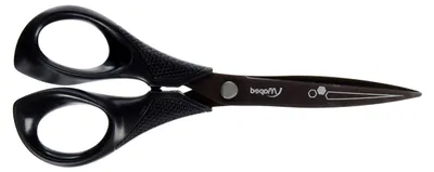 Produktbild von Schere Titanium, 17 cm, asymmetrisch, schwarz