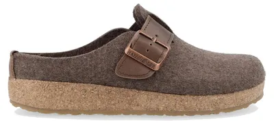 Produktbild von Haflinger Grizzly Chicago Uni Filz-Pantoffeln aus Schurwolle Braunmeliert, 712022-63 - Gr. 42