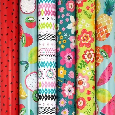 Produktbild von FIESTA Geschenkpapier Sortiment - 200 x 70 cm - 6 Rollen