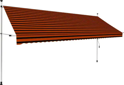 Zdjęcie produktu dla Ręcznie zwijana markiza, 400 cm, pomarańczowo-brązowa