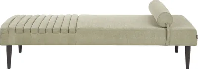 Obrázek produktu pro BELIANI Lenoška zelená čalouněná látka černé kovové nohy moderní minimalistický design
