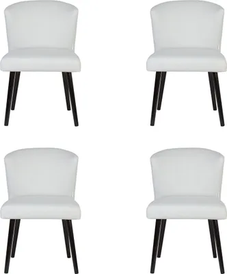 Obrázek produktu pro 4x Leder Polster Sitz Stühle Lehn Stuhl Design Lounge Club Sessel Garnitur