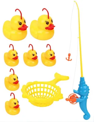 Produktbild von 9 Teile/satz Induktion Ente Angeln Spiel Bad Spielzeug Teich Pool Kind Pädagogische Vorschule