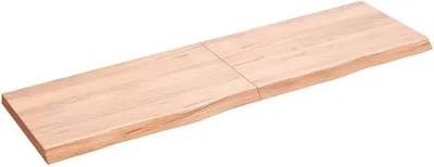 Imagen del producto de Mesa plegable de madera maciza de roble, 140x40 cm, color marrón claro