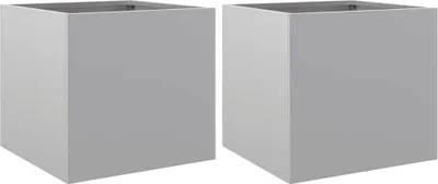 Immagine prodotto di vidaXL Fioriera 2 pezzi argento 32x30x29 cm Acciaio zincato
