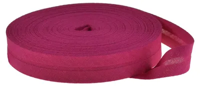 25m Schrägband Baumwolle Breite 20mm gefalzt, magenta